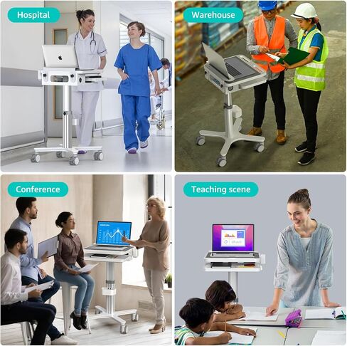 عربة طبية عربة عربة متنقلة ارتفاع قابل للتعديل سهلة التركيب عربة البليت مع حامل الماسح الضوئي عن طريق الفم محطة عمل الكمبيوتر المحمول (MTO-3) in Kuwait