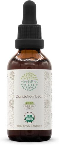 Dandelion Leaf B60 USDA Organic Tincture | Alcohol-Free Extract, High-Potency Herbal Drops, Digestive System | Certified Organic Dandelion Leaf (Taraxacum Officinale) Dried Leaf (2 fl oz) in Saudi Arabia