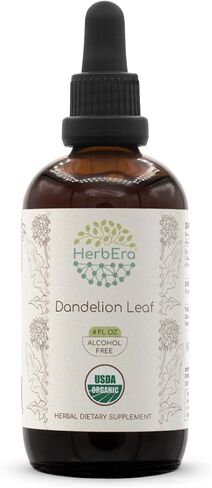 Dandelion Leaf B60 USDA Organic Tincture | Alcohol-Free Extract, High-Potency Herbal Drops, Digestive System | Certified Organic Dandelion Leaf (Taraxacum Officinale) Dried Leaf (2 fl oz) in Saudi Arabia