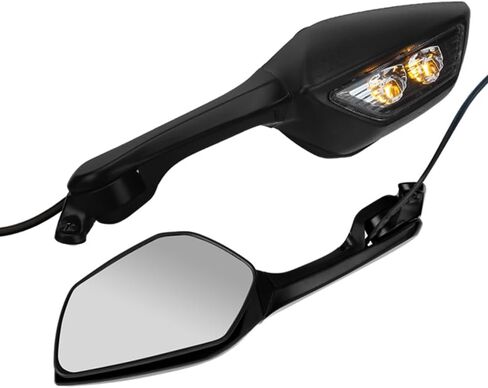 مرآة الرؤية الخلفية لدراجة نارية السباق، مع مرآة جانبية بإضاءة LED، متوافقة مع Kawasaki Ninja 400 18-23، Ninja 250/300 EX250/EX300 13-17، Ninja 650 ER-6F 17-19، ZX6R 13-18، ZX10R 11-15 in Kuwait