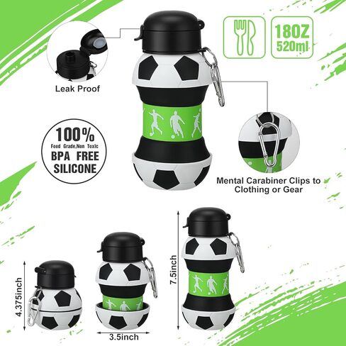 4 Pcs Soccer Ball Bulk for Boys Girls Football Gifts Set 18 oz Soccer Ball Water Bottle with Pump and Equipment Bag for Kids Youth Teen Child Adult School Sport Practice Training Gifts in Saudi Arabia