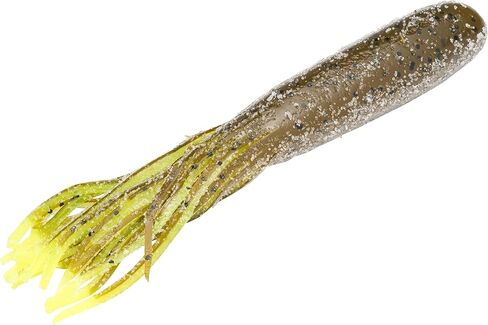 Strike King (CT4.5-94) Coffee Tube 3.5 Soft Bait Fishing Lure, 94 - Green Pumpkin with Chartreuse Belly, 4.5", Classic Tube Shape in Kuwait
