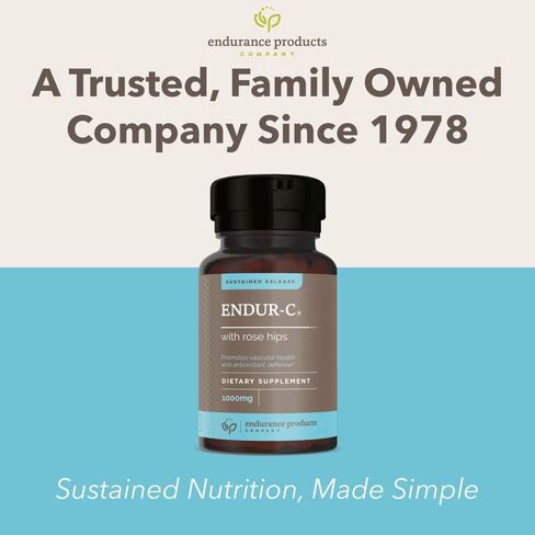 ENDUR-C - 500mg Sustained-Release Vitamin C Supplement for Optimal Absorption* - 200 Tablets - Ascorbic Acid with Rose HIPS Company in Saudi Arabia