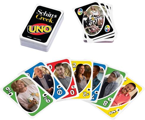Mattel Games ​​UNO Schitt's Creek Card Game for Teens & Adults for Family or Game Night with Special Rule for 2-10 Players in Saudi Arabia