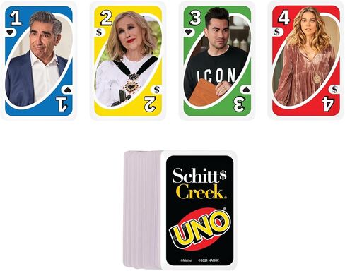 Mattel Games ​​UNO Schitt's Creek Card Game for Teens & Adults for Family or Game Night with Special Rule for 2-10 Players in Saudi Arabia