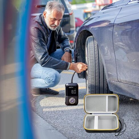 حافظة متوافقة مع Fanttik X8/ لمنفاخ الإطارات Convtoya ضاغط هواء محمول 150 رطل لكل بوصة مربعة، مضخة هواء لإطارات السيارة، حامل تخزين لأنبوب الهواء، المحول والملحقات الأخرى (الصندوق فقط) in Kuwait