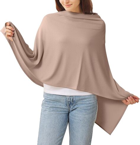 غطاء للرضاعة من guruixu متماسك للتنفس للرضاعة الطبيعية والخصوصية وغطاء للرضاعة الطبيعية متعدد الاستخدامات، معطف رضاعة ناعم خفيف الوزن، غطاء مقعد سيارة متعدد الاستخدام، كريمي in Kuwait