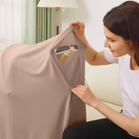 غطاء للرضاعة من guruixu متماسك للتنفس للرضاعة الطبيعية والخصوصية وغطاء للرضاعة الطبيعية متعدد الاستخدامات، معطف رضاعة ناعم خفيف الوزن، غطاء مقعد سيارة متعدد الاستخدام، كريمي in Kuwait