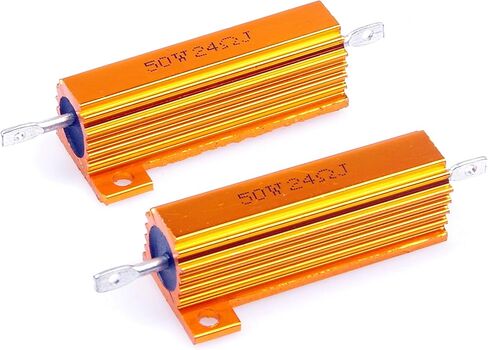 LM YN 50 Watt 24 Ohm 5% Wirewound Resistor Electronic Aluminium Shell Resistors Gold (Pack of 2) in Kuwait