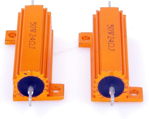 LM YN 50 Watt 24 Ohm 5% Wirewound Resistor Electronic Aluminium Shell Resistors Gold (Pack of 2) in Kuwait