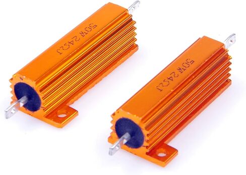 LM YN 50 Watt 24 Ohm 5% Wirewound Resistor Electronic Aluminium Shell Resistors Gold (Pack of 2) in Kuwait