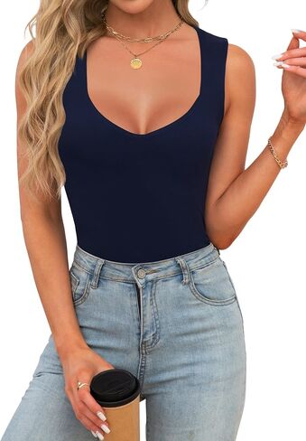 Womens V Neck Tank Tops Dressy Summer Sleeveless Tops Sexy Casual Going Out T Shirts Trendy Tops Blouses in Saudi Arabia