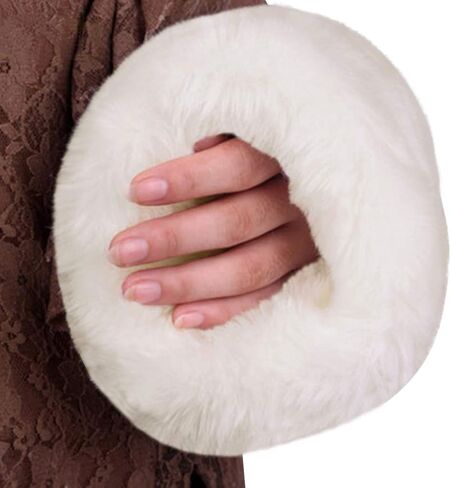 Faux Fur Hand Muff Wrist Hand Warmer Gloves Plush Thicken Hand Muffs Women Insulated Hand Cover Soft Full Finger Mitten in Saudi Arabia