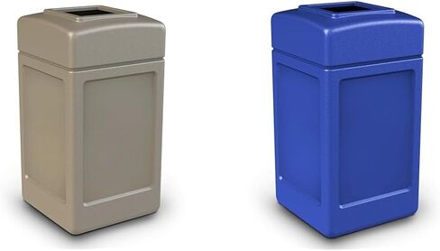 Commercial Zone Products 732102 Square Waste Container,Beige,42 Gallon in Saudi Arabia