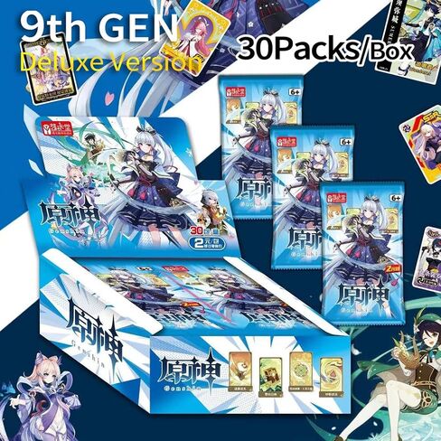 Genshin Impact Collectible Cards - Booster Packs Trading Card [Imported] - 9th Deluxe Version (Boxed of 30 Packs) in Saudi Arabia