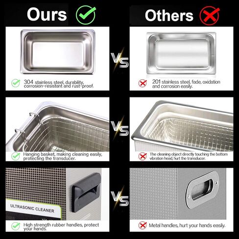 منظف ​​المكربن ​​بالموجات فوق الصوتية ONEZILI سعة 6 لتر، 180 وات، منظف المكربن ​​بالموجات فوق الصوتية التجاري، آلة تنظيف الأجزاء بالموجات فوق الصوتية الاحترافية مع مؤقت وسخان للأسنان، والمجوهرات، ولوحة الدوائر، والنحاس، وأجزاء المسدس in Kuwait