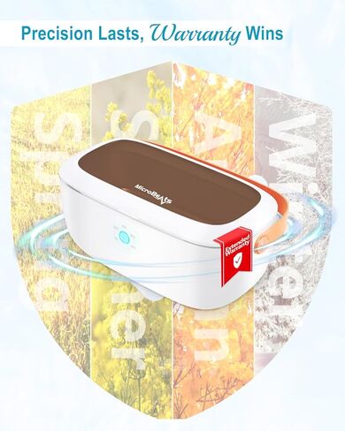 منظف ​​المجوهرات بالموجات فوق الصوتية، آلة تنظيف محمولة بالموجات فوق الصوتية للخواتم والنظارات والمثبات والمصففات وأطقم الأسنان والفضة والساعة والعملات المعدنية و5 مؤقتات وتشغيل بلمسة واحدة، ضوضاء منخفضة 48 كيلو هرتز، 425 مل in Kuwait