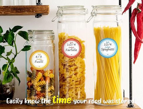 Mason Jar Lid Labels, Removable Canning Label, Waterproof Write-On Meal Prep Label for Food Container, Glass Bottle, Canned Jams, Preserve, Home & Kitchen Organization, 90 (Forest Streams) in Saudi Arabia