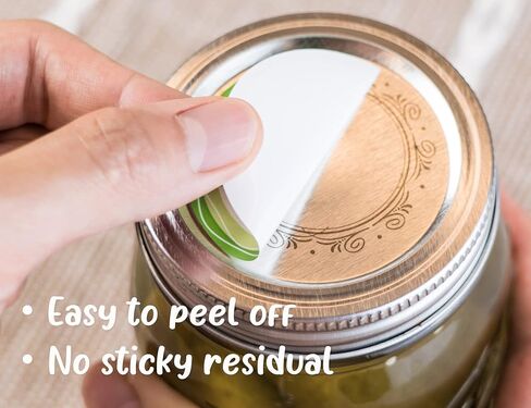 Mason Jar Lid Labels, Removable Canning Label, Waterproof Write-On Meal Prep Label for Food Container, Glass Bottle, Canned Jams, Preserve, Home & Kitchen Organization, 90 (Forest Streams) in Saudi Arabia