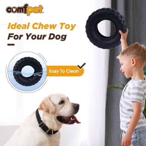 ألعاب مضغ قوية للكلاب، لعبة الإطارات المطاطية للمضغ العدواني، ألعاب الكلاب غير القابلة للتدمير لتدريب وتنظيف الأسنان، لعبة مضغ أسنان الكلاب شديدة التحمل in Kuwait