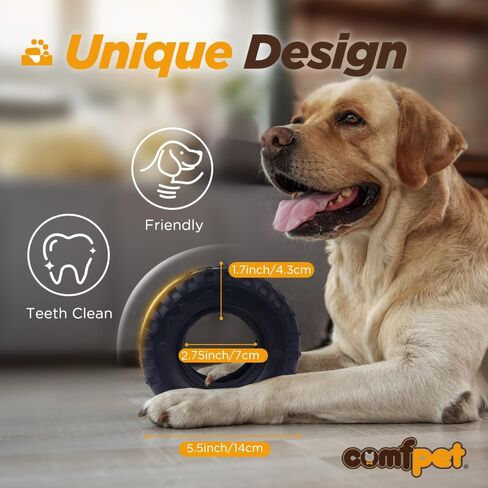 ألعاب مضغ قوية للكلاب، لعبة الإطارات المطاطية للمضغ العدواني، ألعاب الكلاب غير القابلة للتدمير لتدريب وتنظيف الأسنان، لعبة مضغ أسنان الكلاب شديدة التحمل in Kuwait