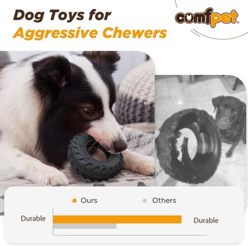 ألعاب مضغ قوية للكلاب، لعبة الإطارات المطاطية للمضغ العدواني، ألعاب الكلاب غير القابلة للتدمير لتدريب وتنظيف الأسنان، لعبة مضغ أسنان الكلاب شديدة التحمل in Kuwait