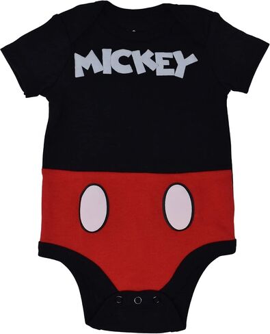 Disney Mickey Mouse Newborn Baby Boys Cosplay Bodysuit and Hat Set Mickey Mouse/Black 0-3 Months in Saudi Arabia