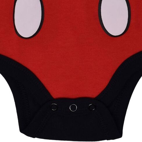 Disney Mickey Mouse Newborn Baby Boys Cosplay Bodysuit and Hat Set Mickey Mouse/Black 0-3 Months in Saudi Arabia