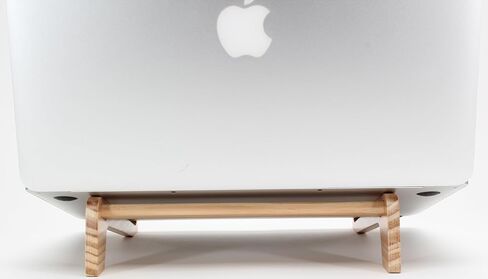 Laptop Stand, Wooden Structure, eco-Friendly Water-Based Paint (Nature Pine Wood) in Saudi Arabia
