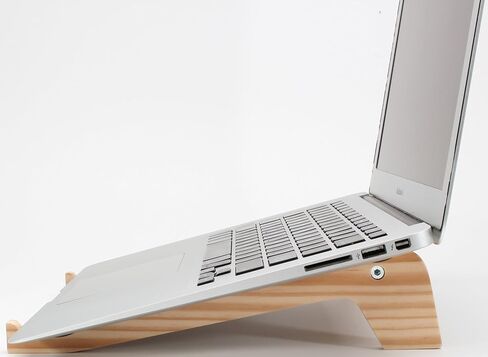 Laptop Stand, Wooden Structure, eco-Friendly Water-Based Paint (Nature Pine Wood) in Saudi Arabia