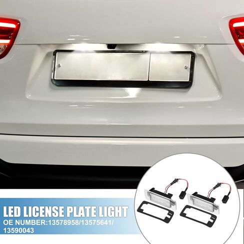 مجموعة ضوء لوحة ترخيص السيارة LED رقم 13578958/13575641/13590043 لسيارة شيفروليه سوبربان LS LT لسيارة Premier LTZ 15-20 ضوء أبيض بلاستيكي (مجموعة من 2) in Saudi Arabia