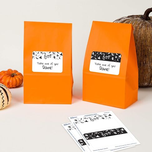 بطاقات أسماء فنية على شكل جمجمة Avery Halloween، تصميم جمجمة، بدون رفع، بدون تجعيد، كتابة يدوية فقط، 36 بطاقة اسم in Saudi Arabia