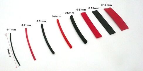 SummitLink 306 قطعة أحمر أسود متنوع أنبوب الانكماش الحراري 8 أحجام أنابيب ملفوفة كم مجموعة كومبو in Saudi Arabia