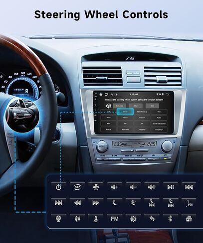 [8Core 6G+128G] for Toyota Camry 2006 2007 2008 2009 2010 2011 Android Car Stereo Wireless Apple Carplay Android Auto,9" HD 1280 * 720P IPS Car Radio GPS WiFi DSP Audio Bluetooth SWC Backup Camera in Saudi Arabia