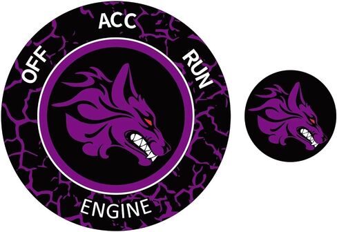 Push Start Button Cover for Dodge Challenger Charger Durango Ram Accessories 2015-2024, Engine Start Ignition Kit Emblem Badge –Unique Ruby Red Hellhound Design-Car Decor Sticker Gift in Saudi Arabia