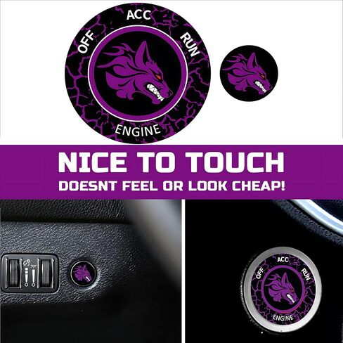 Push Start Button Cover for Dodge Challenger Charger Durango Ram Accessories 2015-2024, Engine Start Ignition Kit Emblem Badge –Unique Ruby Red Hellhound Design-Car Decor Sticker Gift in Saudi Arabia