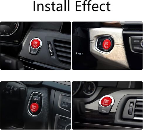 Replacement for BMW red Engine Start Stop Switch Ignition Button fit E Chassis Code BMW E60 E90 E91 E92 E93 E84 E70 E71 E72 E83 E81 E89 Accessories in Kuwait