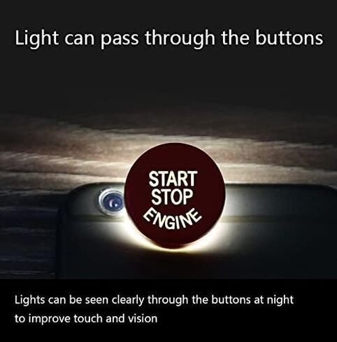 Replacement for BMW red Engine Start Stop Switch Ignition Button fit E Chassis Code BMW E60 E90 E91 E92 E93 E84 E70 E71 E72 E83 E81 E89 Accessories in Kuwait