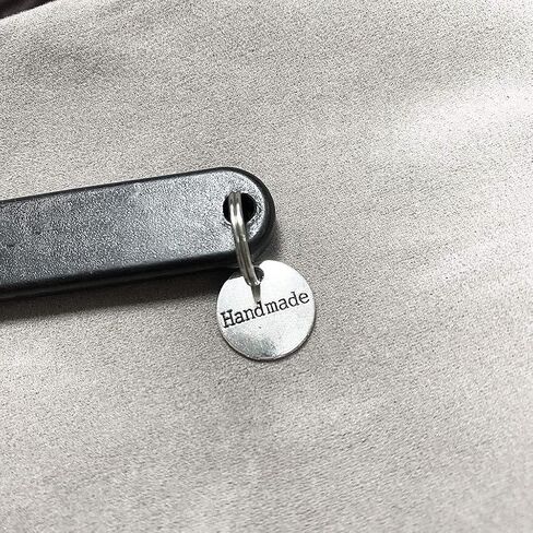 60 قطعة من العلامات المعدنية المصنوعة يدويًا من سبيكة مصنوعة يدويًا قلادة خرز معدنية علامات علامات لهدايا صناعة المجوهرات DIY - 14 ملم - فضية مستديرة + برونزية in Kuwait