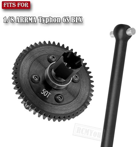 50T Center Diff&Center Drive Shaft Axles Upgrades Part for Arrma 1/8 Typhon 6S,Center Differential&Center Driveshaft Hop ups,Red in Saudi Arabia