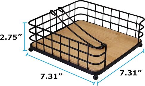 حامل مناديل مسطح باللون الأسود لبيت المزرعة الحديث مع قاعدة خشبية في المنتصف in Kuwait