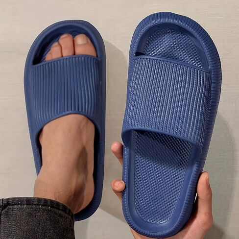 HZDHCLH Women's Slide Sandals - Comfortable House Slippers for Indoor and Outdoor, Non-Slip Platform Slippers for Men and Women in Saudi Arabia