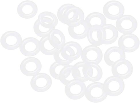 حلقات دائرية من السيليكون من uxcell، 10 مم OD 5.2 مم معرف 2.4 مم عرض VMQ حشية ختم لإصلاح أنابيب صمامات الضاغط، أبيض، عبوة من 30 قطعة in Saudi Arabia