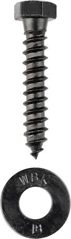 3/8 x 1-1/2 (50 Pack) Lag Screw Kit, 50 Screws and 50 washers, Ceramic Black Ruspert Coating for Exterior Use by Makers Bolt in Saudi Arabia