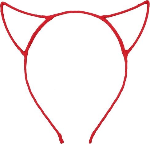 عصابة رأس شيفون على شكل قرون الشيطان باللون الأحمر in Kuwait