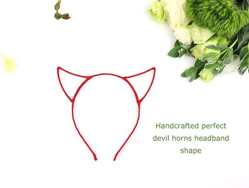 عصابة رأس شيفون على شكل قرون الشيطان باللون الأحمر in Kuwait