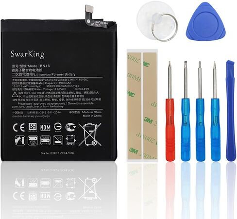 بطارية بديلة متوافقة مع BN46 Redmi Note 8 M1908C3JH M1908C3JG M1908C3JI & Note 8T M1908C3XG & Redmi 7 M1810F6LG M1810F6LH M1810F6LI مع مجموعة أدوات in Saudi Arabia