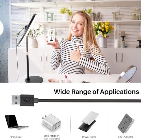 ضوء حلقة RGB دوار لسطح المكتب مقاس 12 بوصة للكمبيوتر المحمول، ضوء سيلفي مع حامل معدني وحامل هاتف، إضاءة لمكالمات التكبير ومؤتمرات الفيديو والاجتماعات الافتراضية وإضاءة كاميرا المكياج in Kuwait