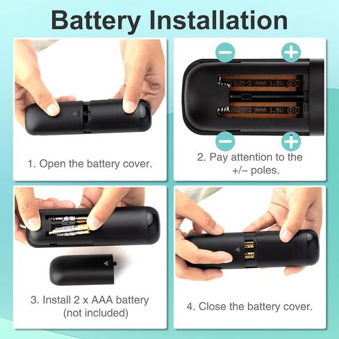 [عبوة من قطعتين] جهاز تحكم بإضاءة خلفية بديل عالمي لتلفزيون TCL Roku/Hisense Roku/Sharp Roku/Philips Roku/Onn Roku/Element Roku/Insignia Roku/Westinghouse Roku [ليس لـ Roku Stick/Box] in Kuwait