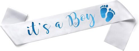 OMISS Blue Glitter Sash It's a Boy for a Sparkling Baby Shower in Saudi Arabia